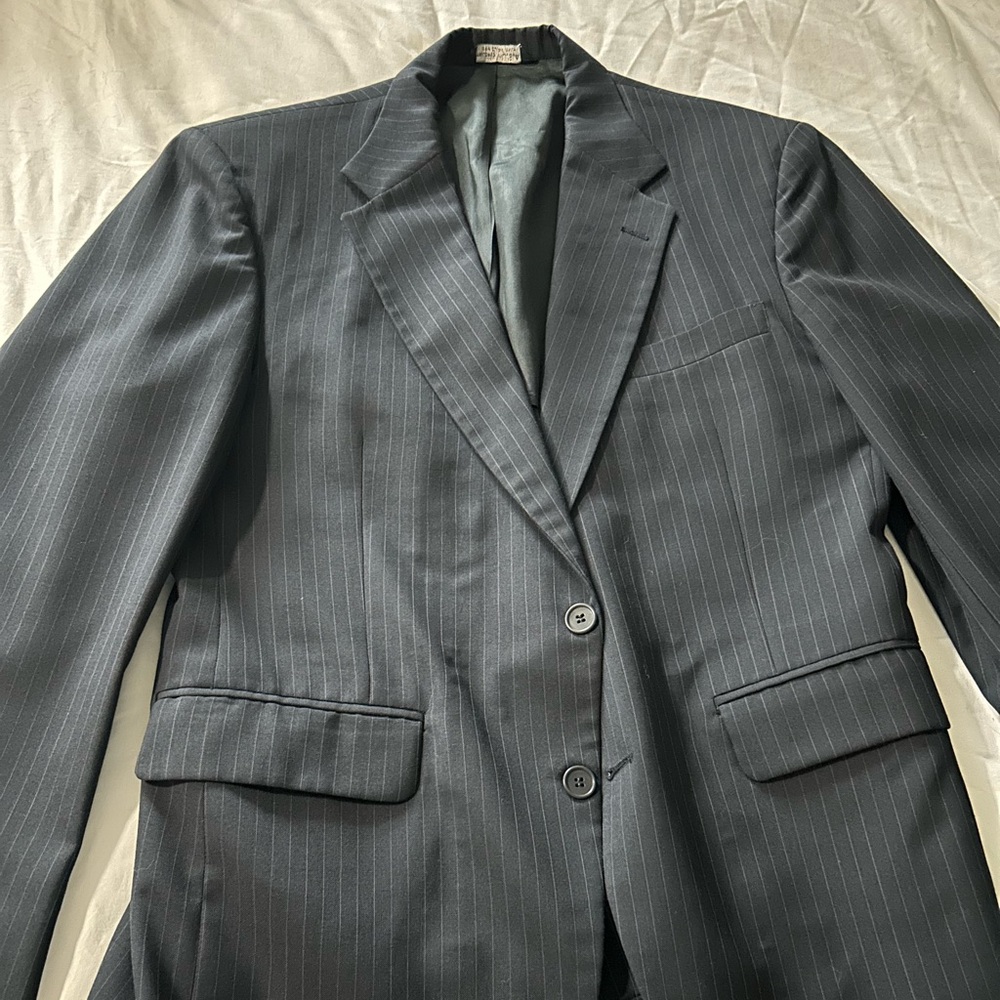 Gray w/white pinstripe Suit Coat